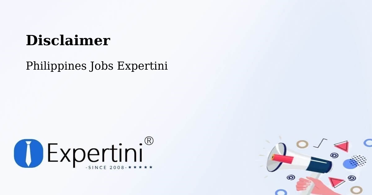 Disclaimer – Quiapo - Philippines Jobs Expertini